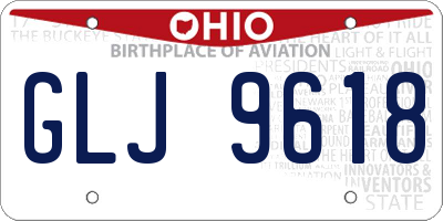 OH license plate GLJ9618
