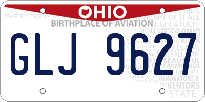 OH license plate GLJ9627