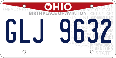 OH license plate GLJ9632