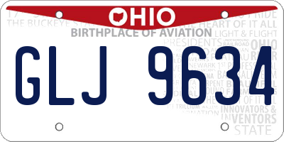 OH license plate GLJ9634