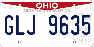 OH license plate GLJ9635