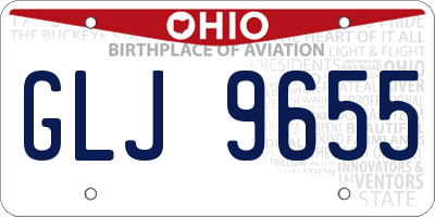 OH license plate GLJ9655