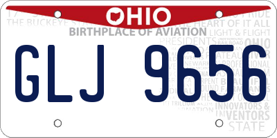OH license plate GLJ9656