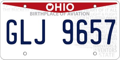 OH license plate GLJ9657