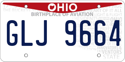 OH license plate GLJ9664