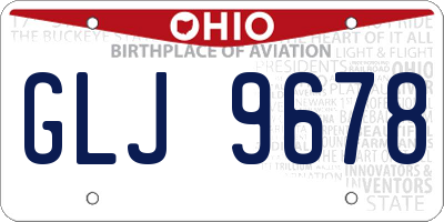 OH license plate GLJ9678
