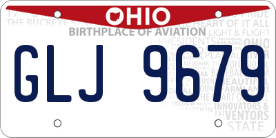 OH license plate GLJ9679