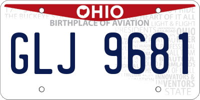 OH license plate GLJ9681