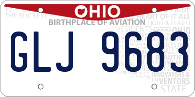 OH license plate GLJ9683