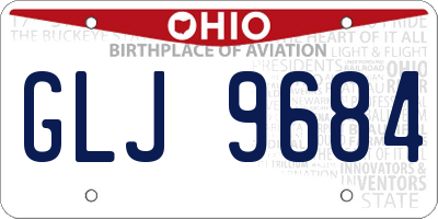 OH license plate GLJ9684