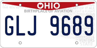 OH license plate GLJ9689