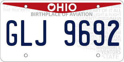 OH license plate GLJ9692