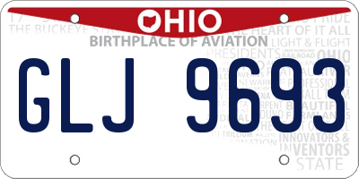 OH license plate GLJ9693