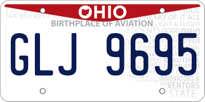 OH license plate GLJ9695