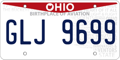 OH license plate GLJ9699