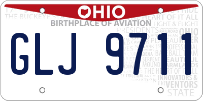 OH license plate GLJ9711