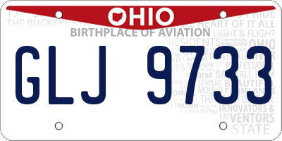 OH license plate GLJ9733