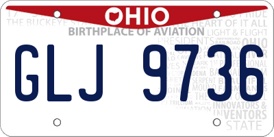 OH license plate GLJ9736