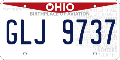 OH license plate GLJ9737