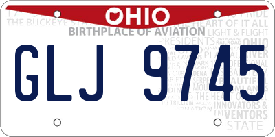 OH license plate GLJ9745