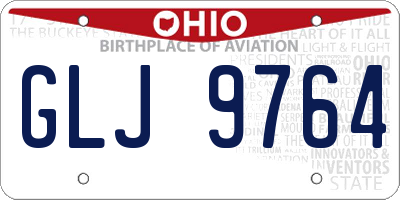 OH license plate GLJ9764