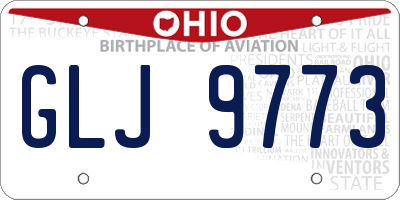 OH license plate GLJ9773