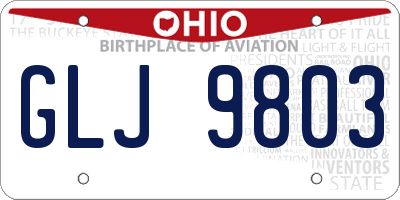 OH license plate GLJ9803
