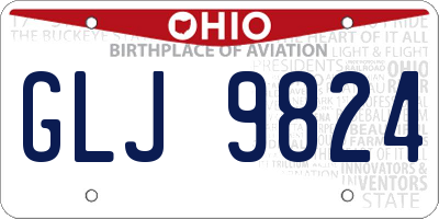 OH license plate GLJ9824