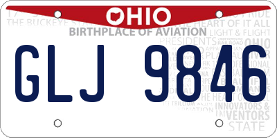 OH license plate GLJ9846