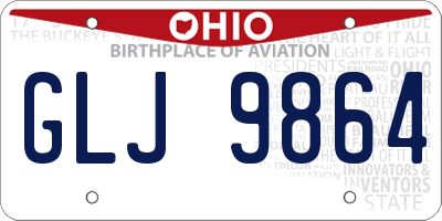 OH license plate GLJ9864