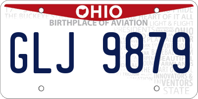 OH license plate GLJ9879