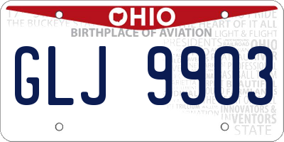 OH license plate GLJ9903