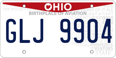 OH license plate GLJ9904