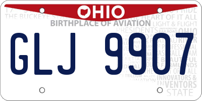 OH license plate GLJ9907