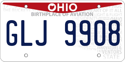 OH license plate GLJ9908