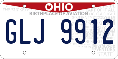 OH license plate GLJ9912