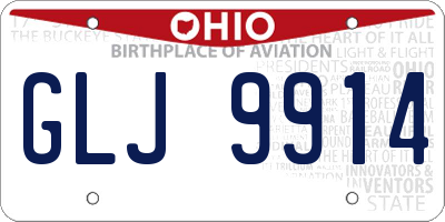 OH license plate GLJ9914