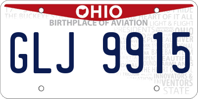 OH license plate GLJ9915