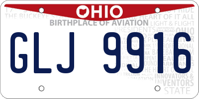 OH license plate GLJ9916