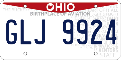 OH license plate GLJ9924