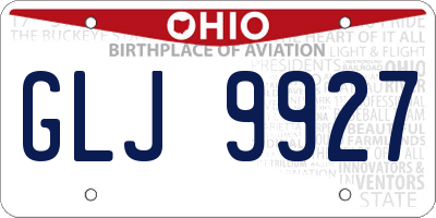 OH license plate GLJ9927