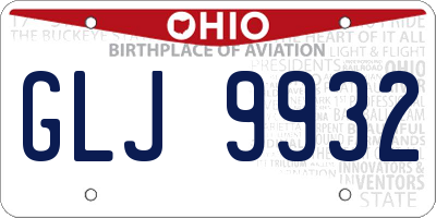 OH license plate GLJ9932