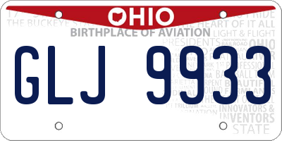OH license plate GLJ9933