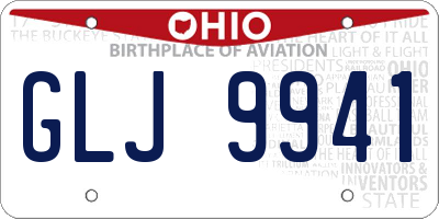 OH license plate GLJ9941