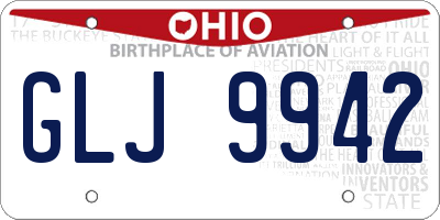 OH license plate GLJ9942