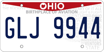 OH license plate GLJ9944