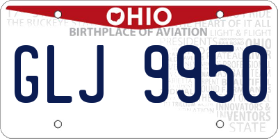 OH license plate GLJ9950