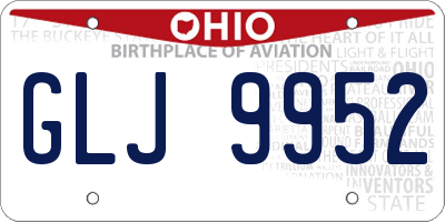 OH license plate GLJ9952