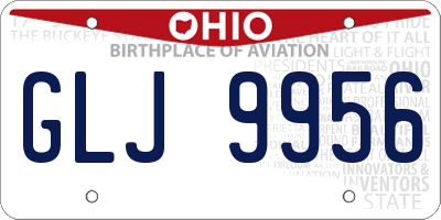 OH license plate GLJ9956