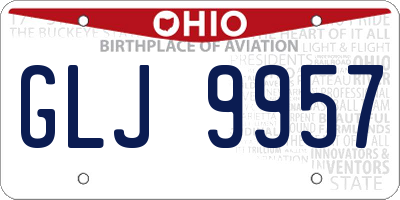 OH license plate GLJ9957